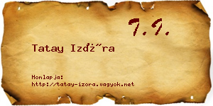 Tatay Izóra névjegykártya